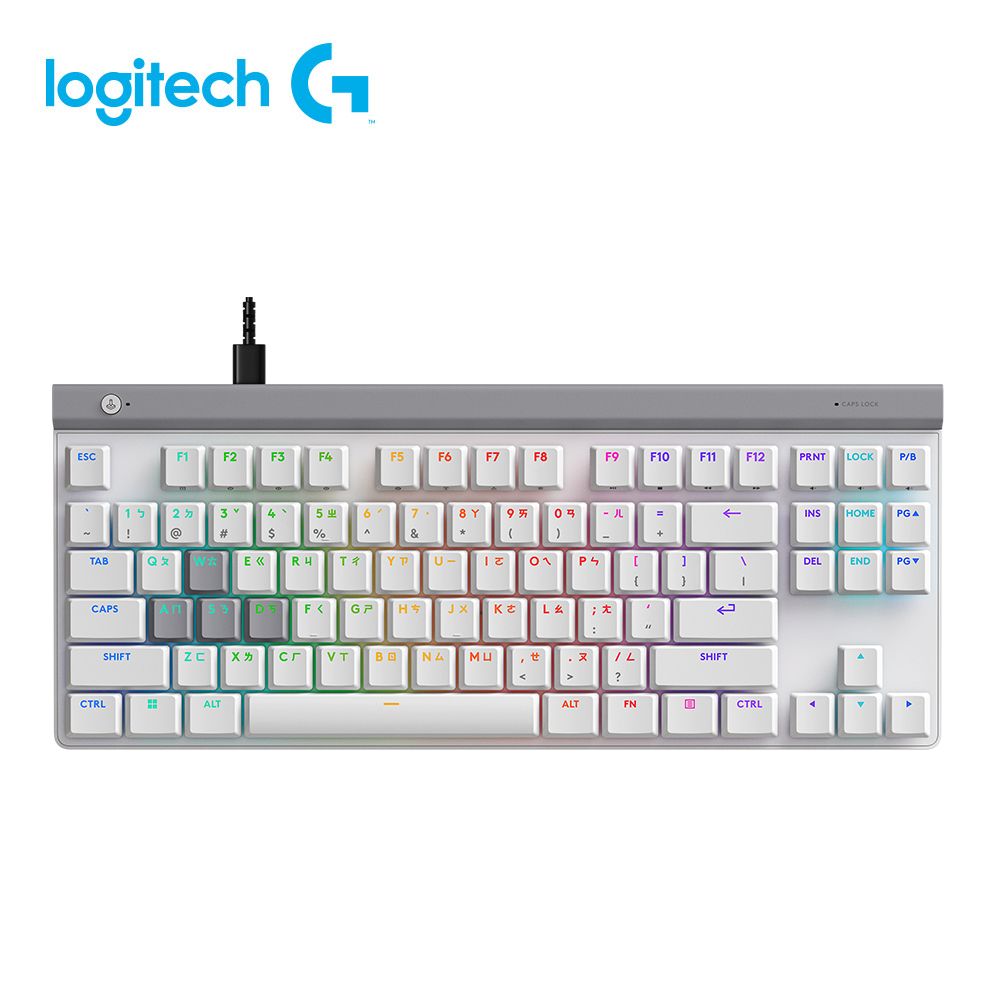 Logitech 羅技Logitech G G515 RAPID TKL 類比磁軸電競鍵盤｜白色